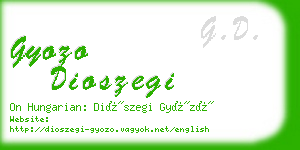 gyozo dioszegi business card